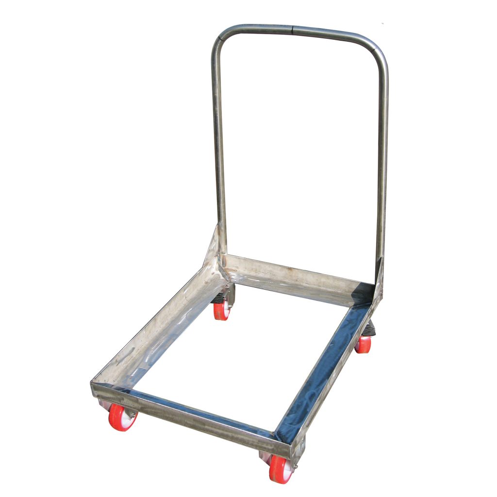 Carrello In Acciaio Inox Per Impastatrici A Spirale - 4 Ruote - Dimensioni 50,5x30,5 Cm - Portata Max 100 Kg - Foto 6